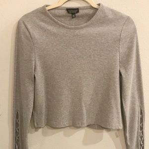 Top Shop Ribbed Crew Neck Crop Top, Sz. 12, NWT